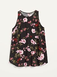 Floral-Print High-Neck Plus-Size Sleeveless Top | Old Navy