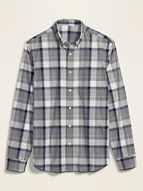 View large product image 3 of 3. Regular-Fit Everyday Plaid Long-Sleeve Shirt