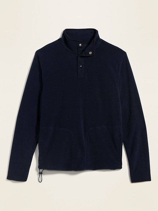 View large product image 2 of 2. Micro Performance Fleece 1/4-Snap Mock-Neck Sweatshirt