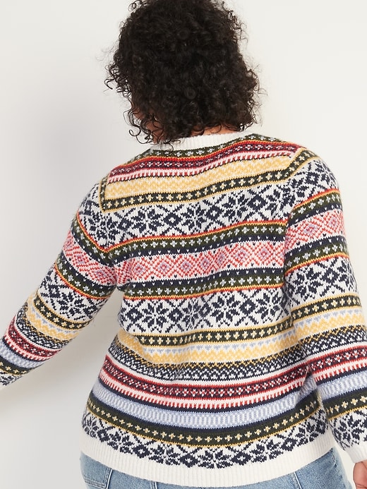Image number 2 showing, Fair Isle Blouson-Sleeve Plus-Size Sweater