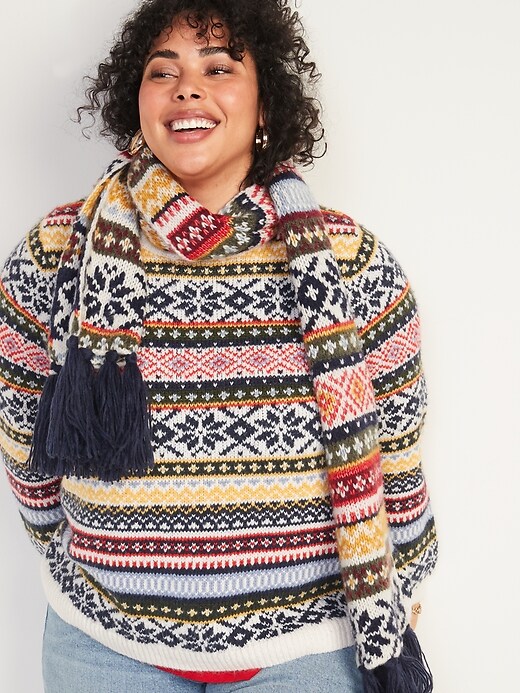 Image number 3 showing, Fair Isle Blouson-Sleeve Plus-Size Sweater