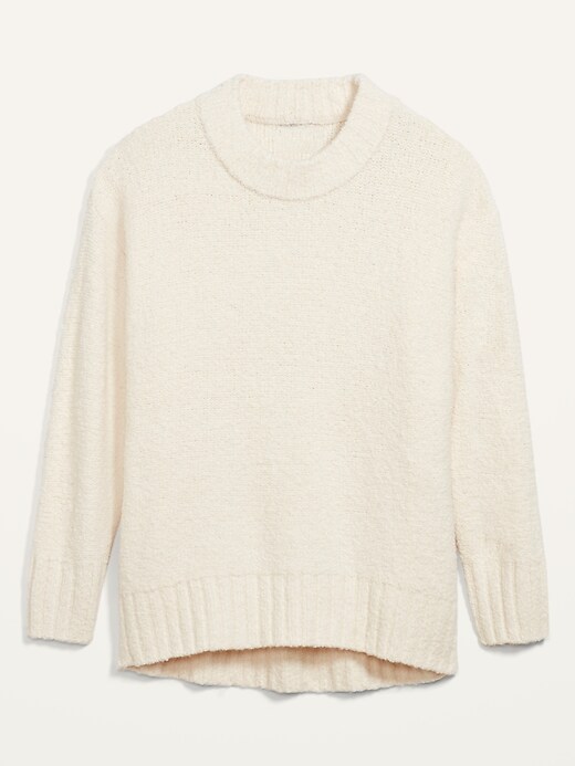 Image number 4 showing, Cozy Oversized Bouclé Crew-Neck Sweater for Women