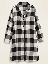 View large product image 3 of 3. Buffalo Plaid Flannel Plus-Size Nightgown