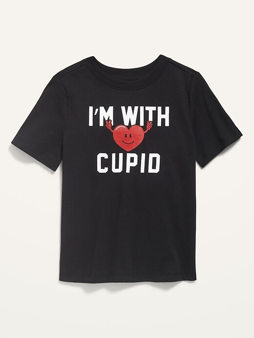 View large product image 1 of 2. Unisex Valentine's Matching Graphic Tee for Toddler