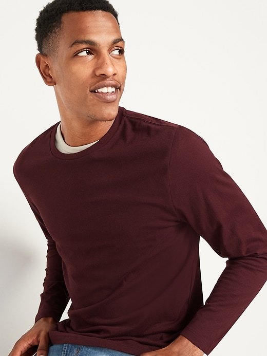 Image number 1 showing, Soft-Washed Crew-Neck Long-Sleeve Tee