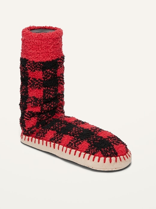 View large product image 1 of 1. Cozy Patterned Slipper Socks For Women