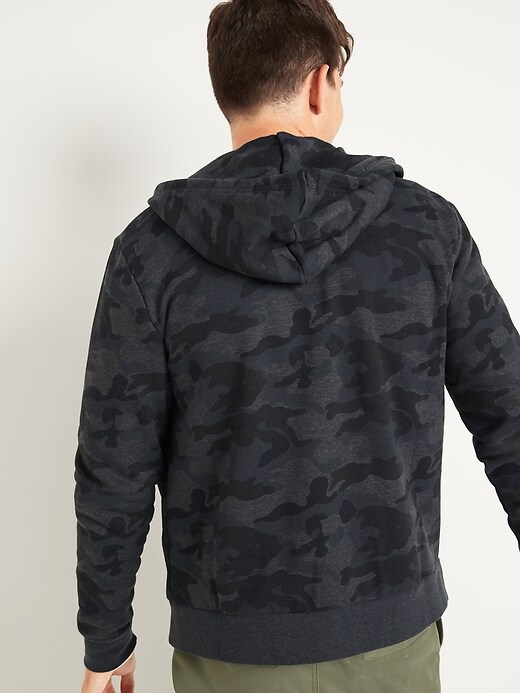 View large product image 2 of 3. Logo-Graphic Camo Zip Hoodie