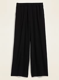 View large product image 3 of 3. High-Waisted Soft-Brushed Wide-Leg Plus-Size Sweatpants