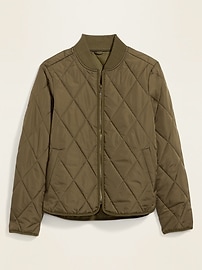 View large product image 3 of 3. Diamond-Quilted Zip Jacket for Women