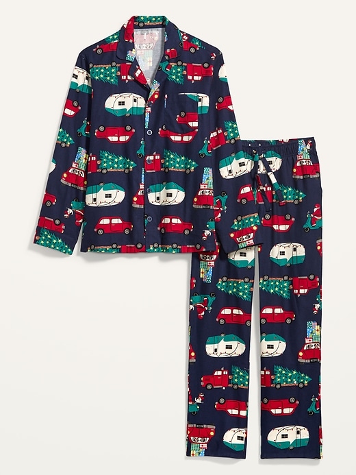 View large product image 2 of 3. Patterned Flannel Pajama Sets