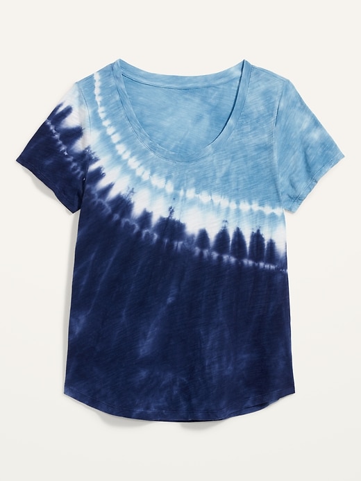 View large product image 2 of 2. Relaxed EveryWear Tie-Dye Scoop-Neck Tee