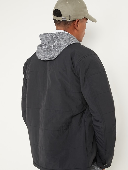 Image number 2 showing, Water-Resistant Sherpa-Lined Quilted Shirt Jacket