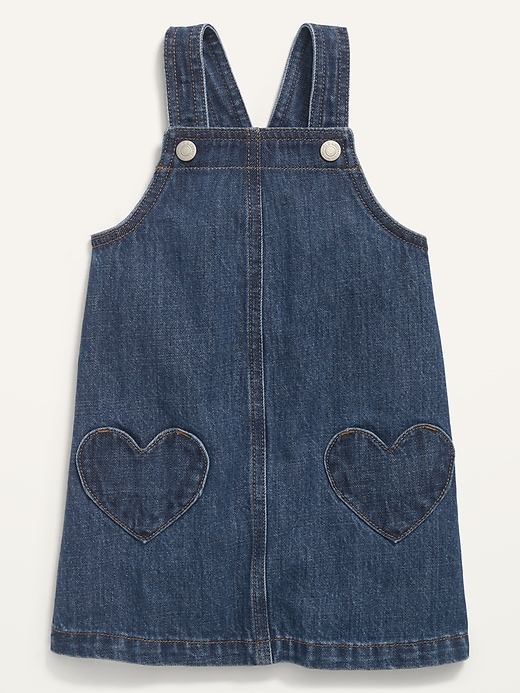 View large product image 1 of 2. Heart-Patch Jean Skirtall for Toddler Girls