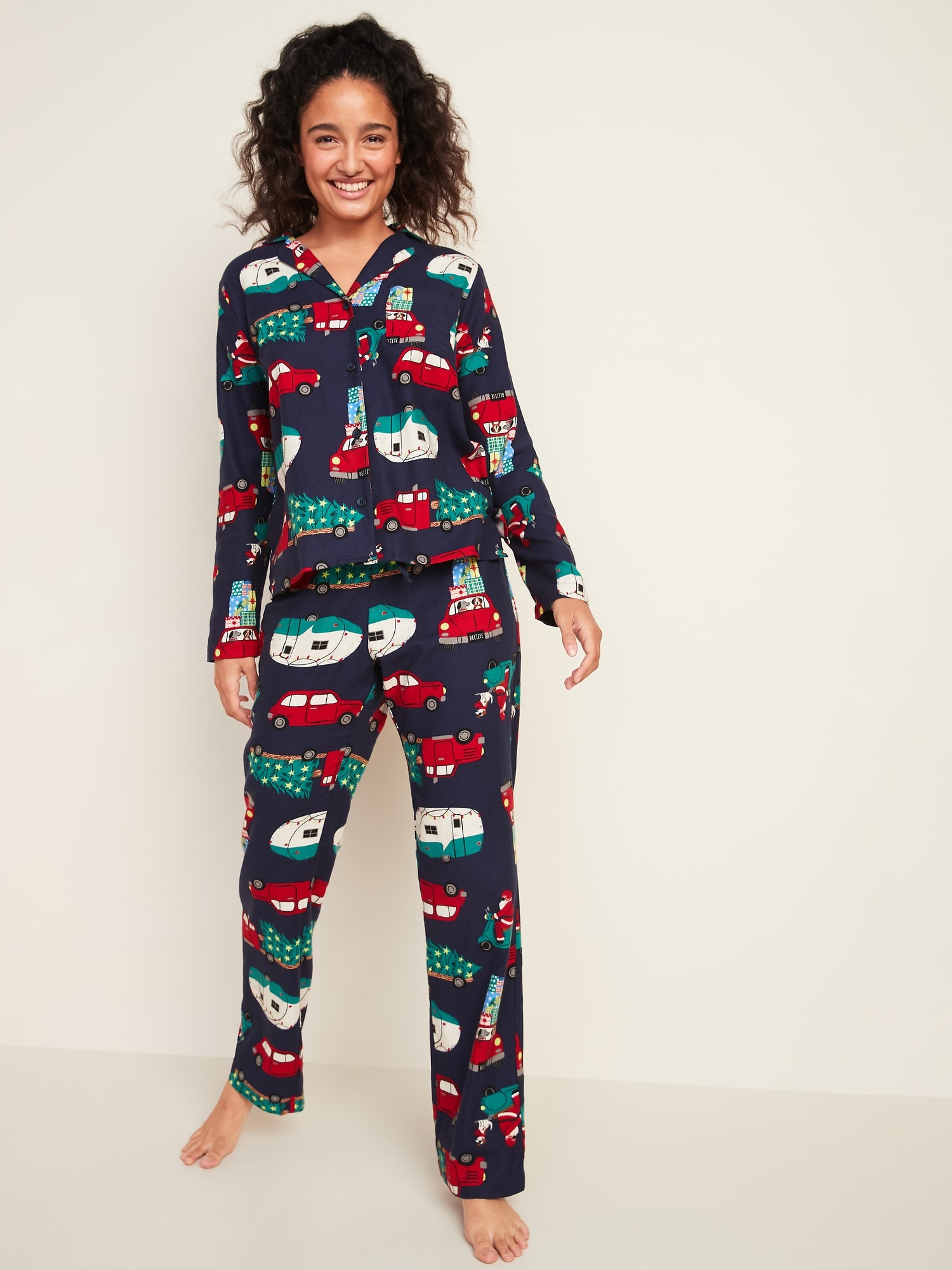 Patterned Flannel Pajama Set for Women | Old Navy