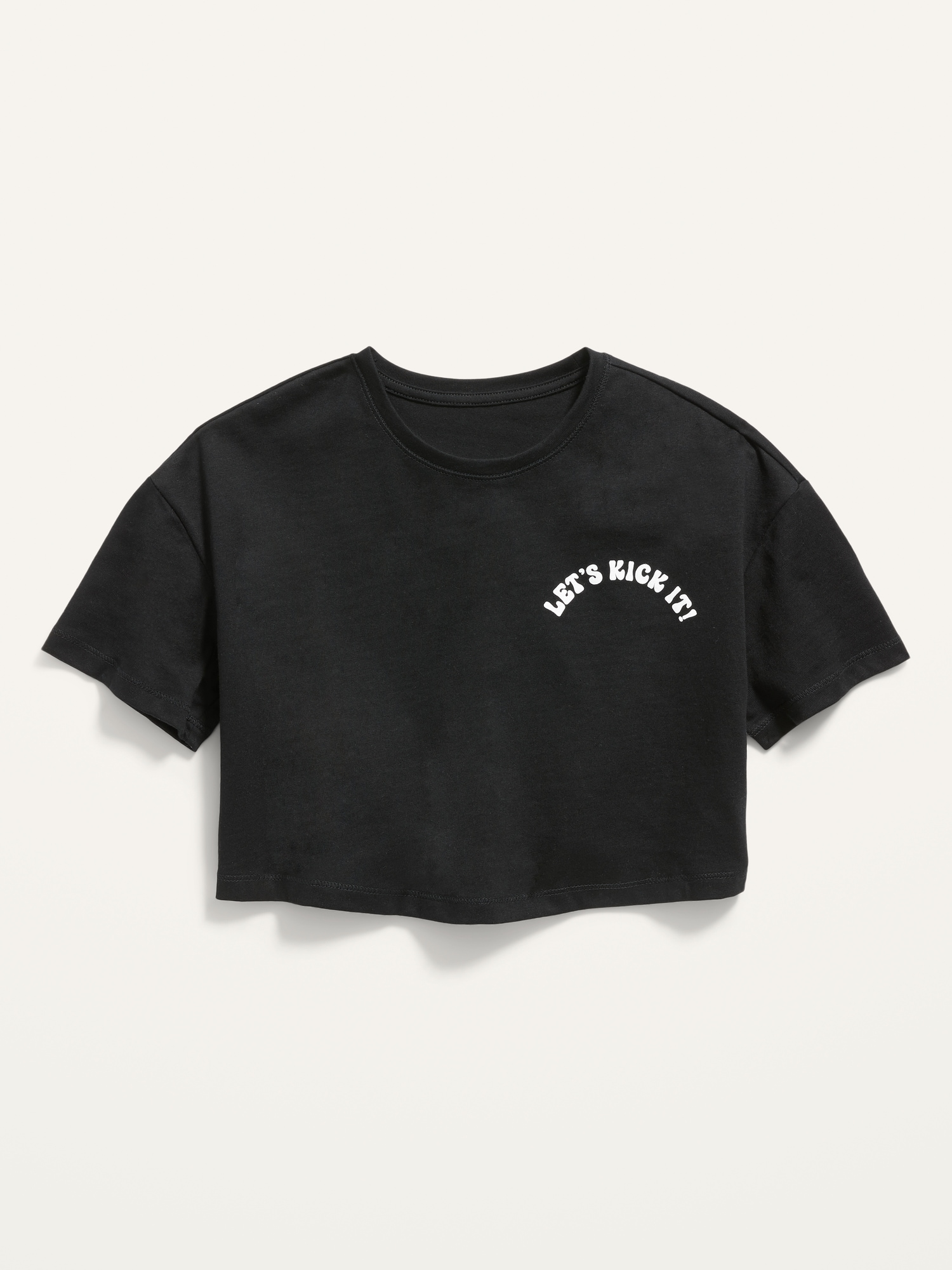 Graphic Short-Sleeve Cropped Performance Tee for Girls