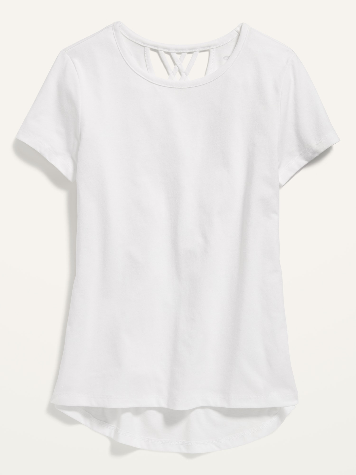 Softest Lattice-Back T-Shirt for Girls | Old Navy