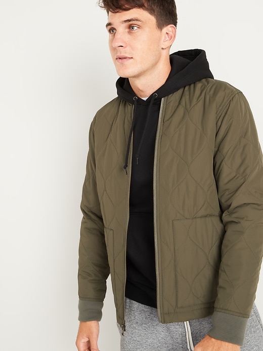 View large product image 1 of 3. Lightweight Water-Resistant Quilted Liner Jacket