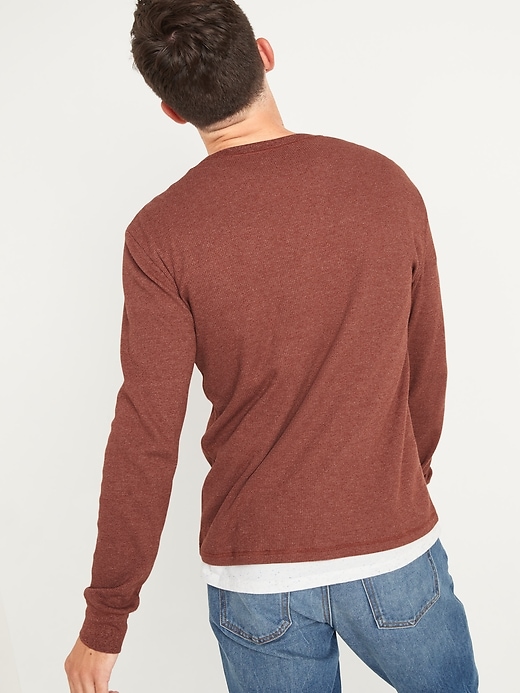 Image number 2 showing, Soft-Washed Thermal-Knit Long-Sleeve Henley Tee