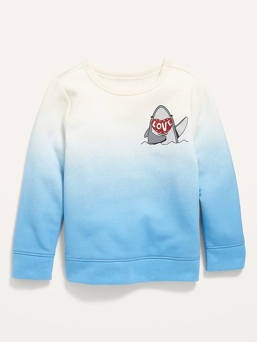 View large product image 1 of 2. Unisex Love Graphic Dip-Dye Sweatshirt for Toddler
