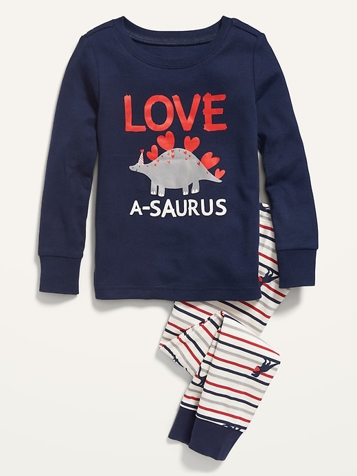 View large product image 1 of 1. Unisex Valentine-Graphic Pajama Set For Toddler & Baby