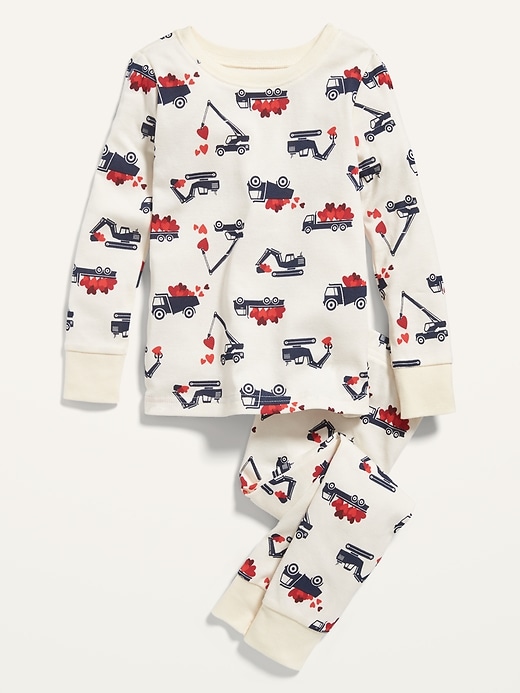 View large product image 1 of 2. Unisex Valentine-Graphic Pajama Set For Toddler & Baby