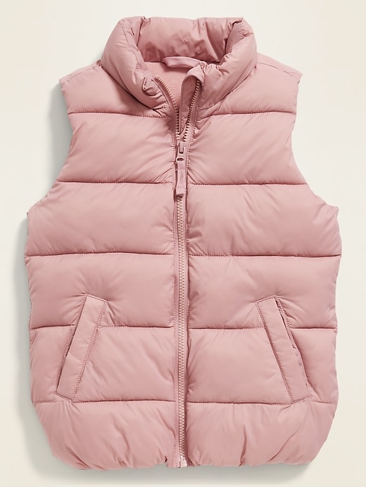 View large product image 1 of 1. Frost-Free Solid Puffer Vest for Girls