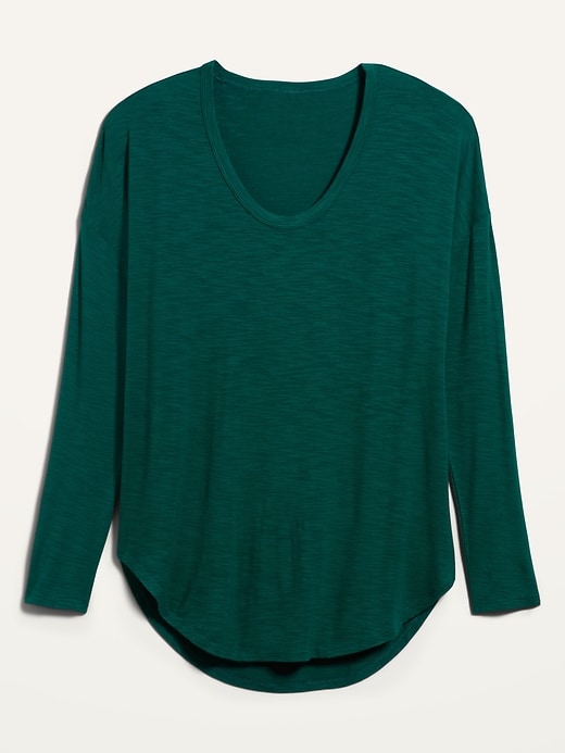 Image number 4 showing, Loose Luxe Slub-Knit Tunic Tee