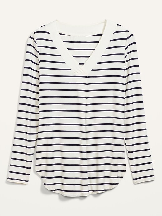 Image number 4 showing, Luxe Stripe V-Neck Tunic Tee for Women