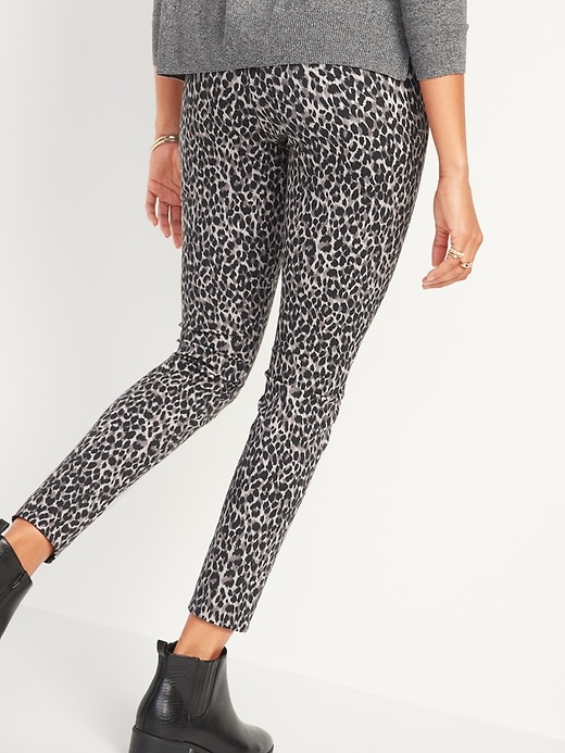 Image number 2 showing, High-Waisted Patterned Pixie Skinny Ankle Pants