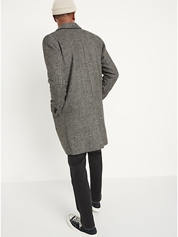 mens houndstooth topcoat