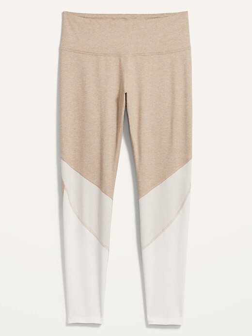 View large product image 2 of 2. High-Waisted Elevate CozeCore Color-Blocked Plus-Size Leggings