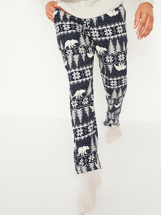 View large product image 1 of 2. Printed Flannel Pajama Pants