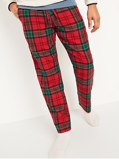 mens red and black plaid pajama pants