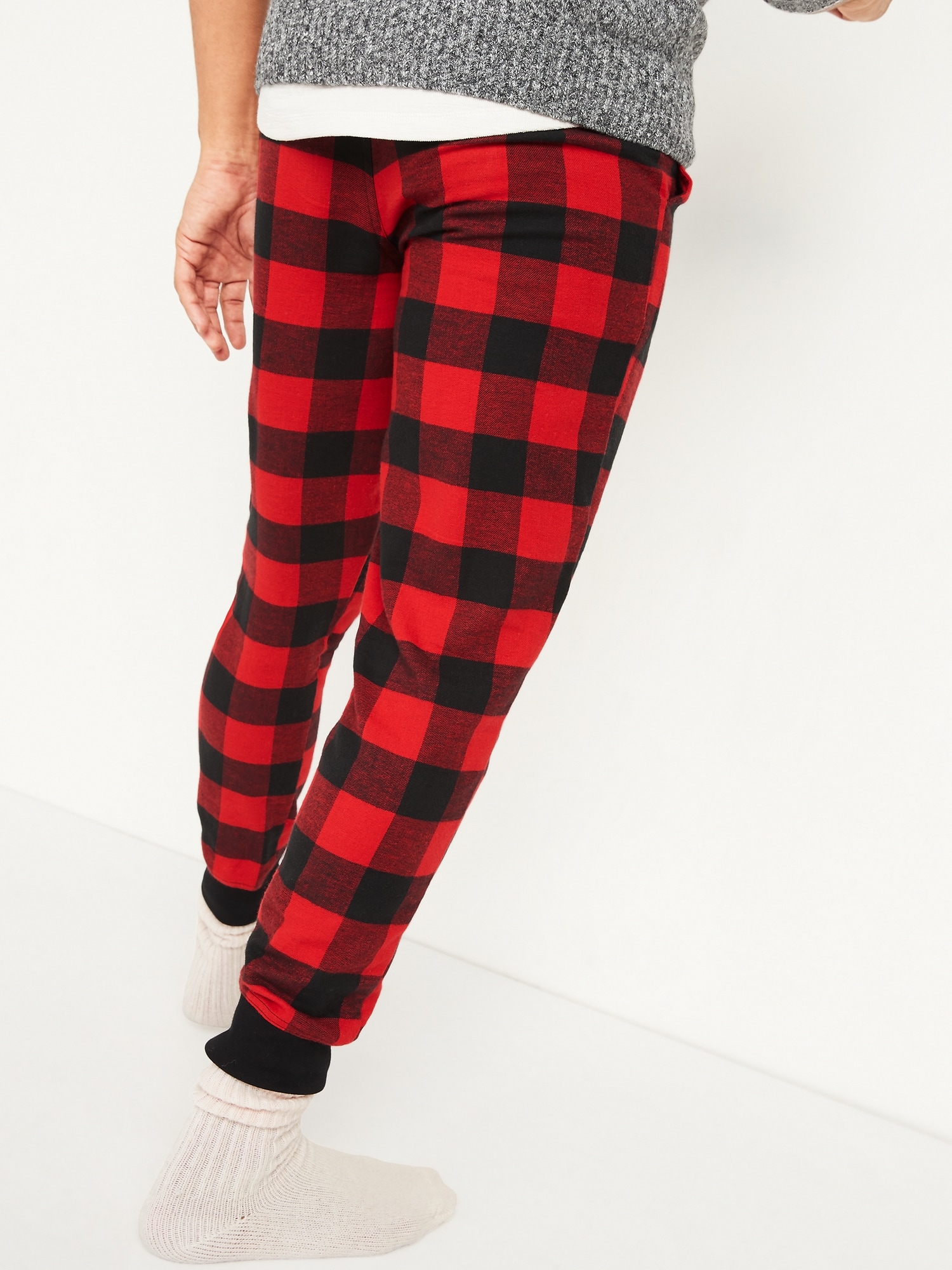 men's buffalo plaid joggers