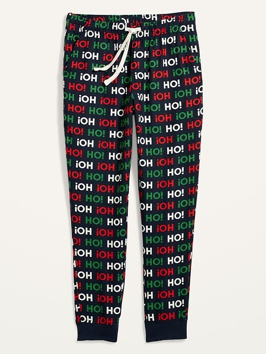 View large product image 2 of 2. Patterned Flannel Jogger Pajama Pants for Men