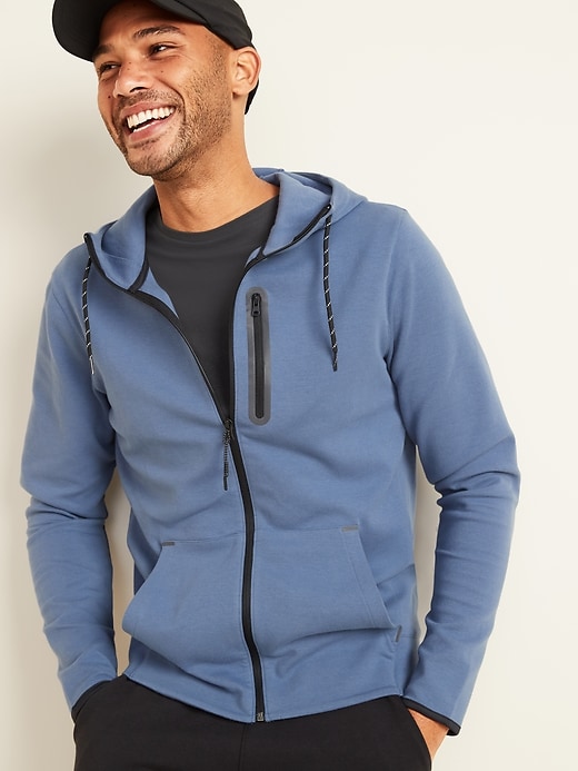 Old Navy Active blue Dynamic Fleece hooded zip up popular jacket