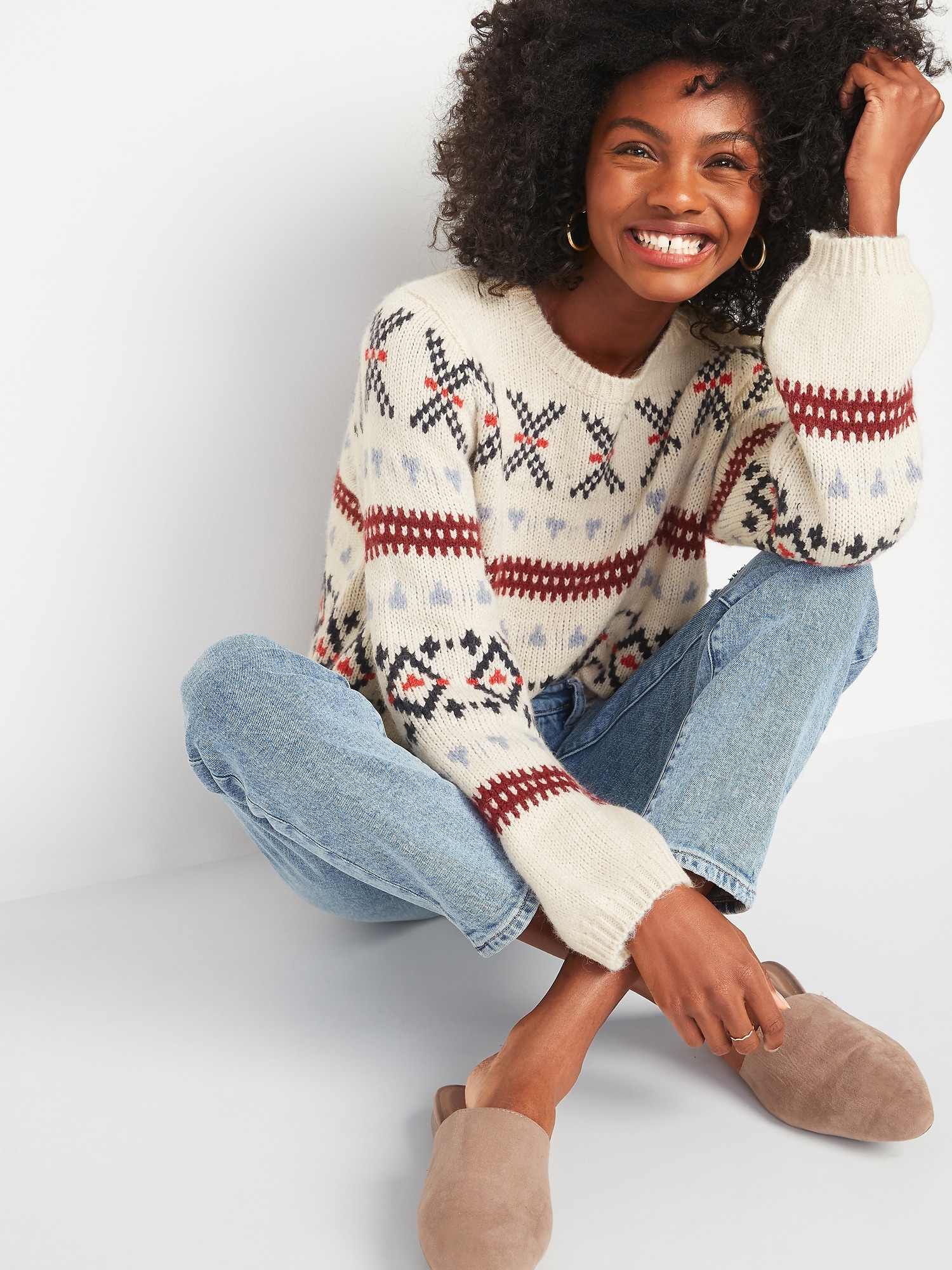 fair isle sweater old navy