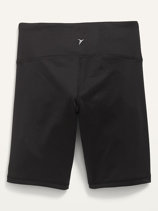 View large product image 2 of 2. High-Waisted Jersey Biker Shorts for Girls--7-inch inseam