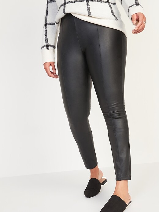 Image number 5 showing, High-Waisted Stevie Faux-Leather Pants for Women