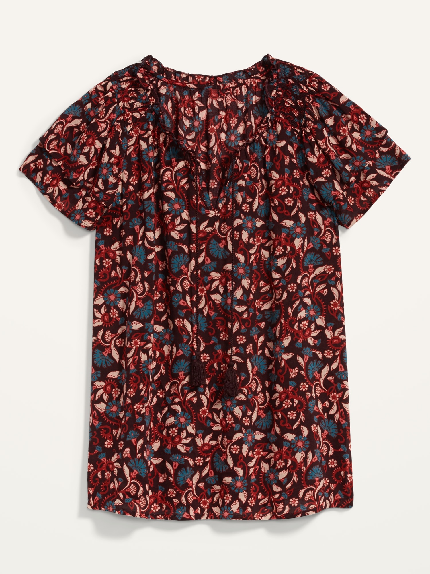 Printed Tie-Neck Swing Blouse for Women | Old Navy