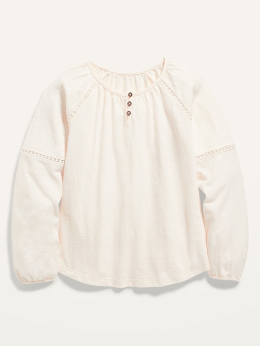 View large product image 1 of 2. Henley Long-Sleeve Jersey Top for Girls