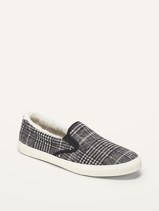 Image number 1 showing, Sherpa-Lined Slip-On Sneakers
