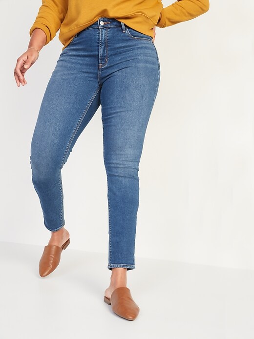 Image number 5 showing, High-Waisted Rockstar Built-In Warm Super Skinny Jeans for Women