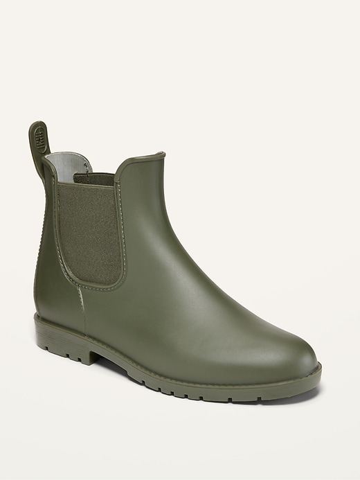 Image number 1 showing, Water-Repellent Pull-On Rain Boots