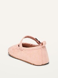 View large product image 3 of 4. Unisex Valentine's Faux-Suede Ballet Flats for Baby