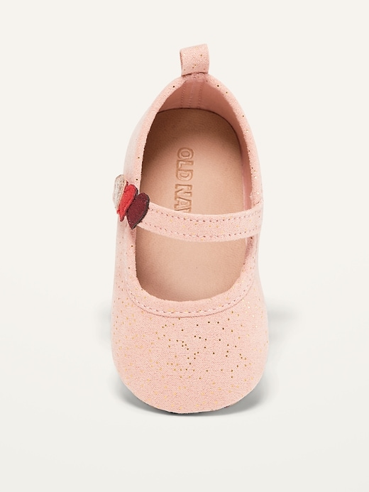 View large product image 2 of 4. Unisex Valentine's Faux-Suede Ballet Flats for Baby