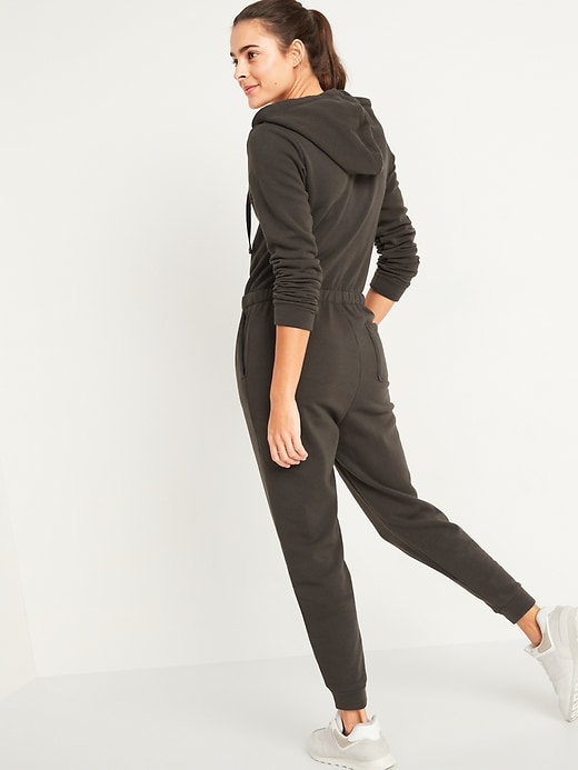 Cozy Zip-Front Hoodie Jumpsuit for Women | Old Navy