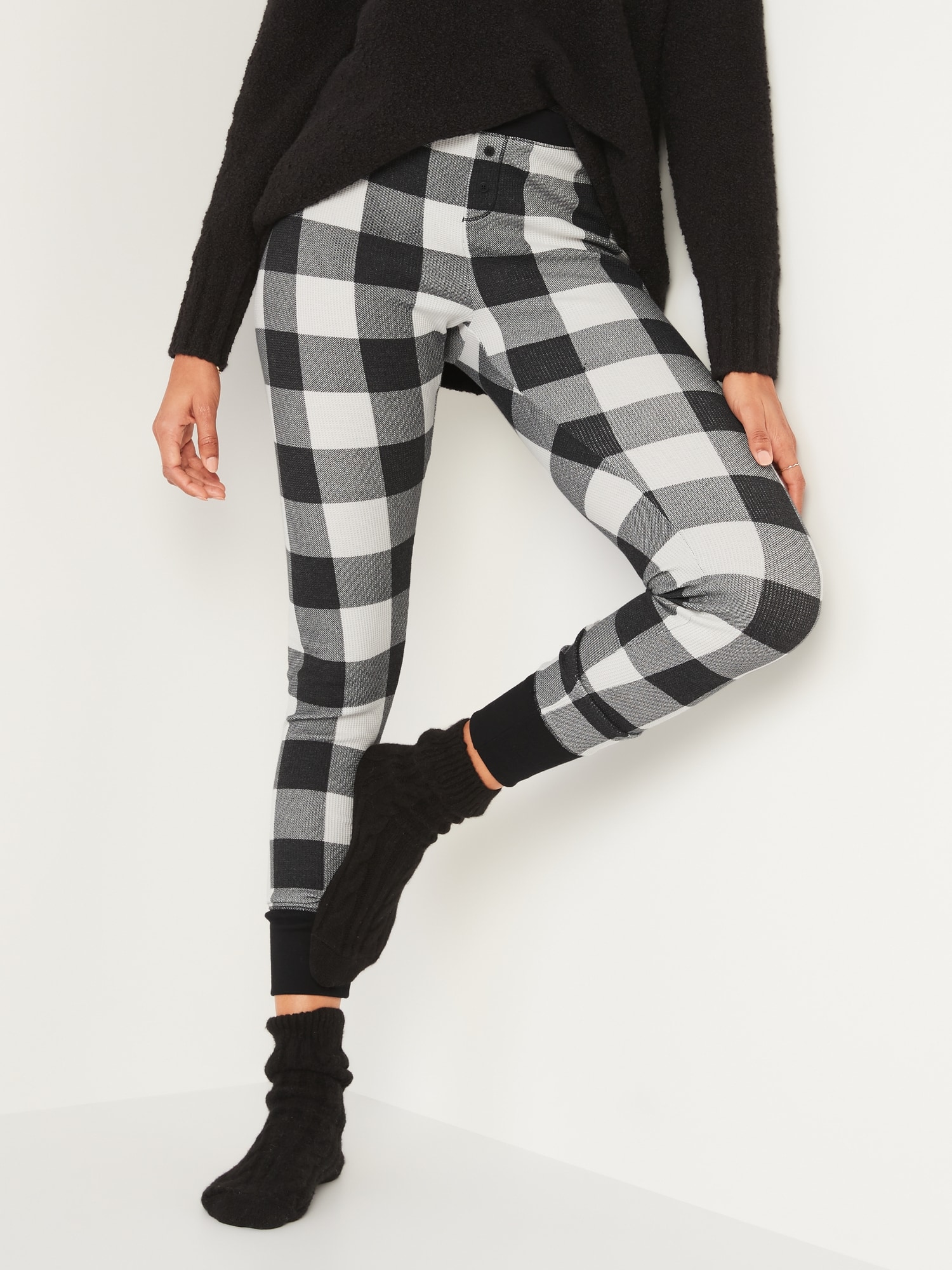 Thermal-Knit Pajama Leggings for Women