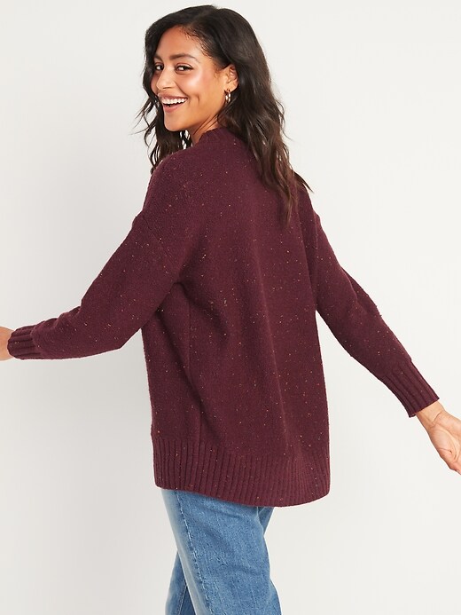 Image number 2 showing, Oversized Cozy Textured Crew-Neck Sweater for Women