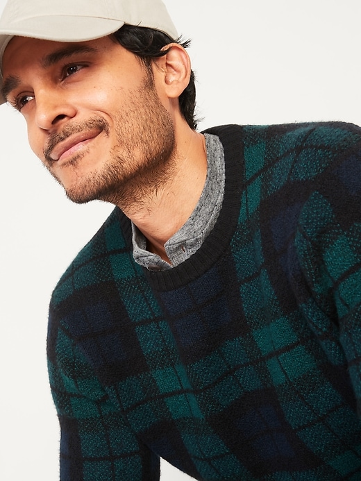 Image number 3 showing, Cozy Plaid Crew-Neck Sweater